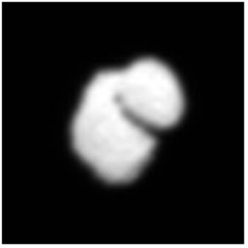 Far from spherical comet 67P
